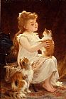 Playing with the Kitten by Emile Munier